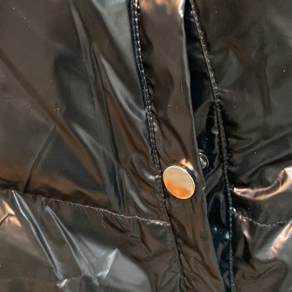 Black Puffer Coat with Detachable Hood - Picture 4 of 6